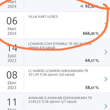 Yapı Kredi Bankası Yıllık Kart Ücreti