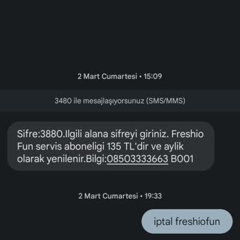 Freshiofun Üyelik İptali