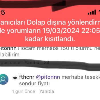 Dolap Uygulaması Yorumlarımı Kapadı