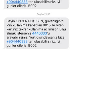 Garanti Bankası İnternet Alışverişlerimde Kartımı 2 Kez Bloke Etti