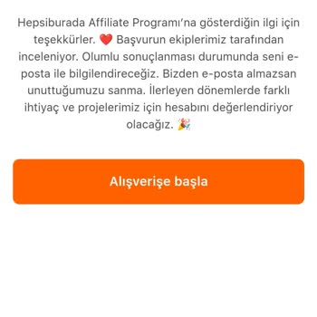 Hepsiburada Değerlendirilmeye İnfluencer Başvurusu