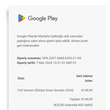 Google Play Stor Geri Ödeme Yapmıyor!