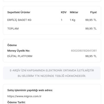 Diyarbakır Migros Eksik Ve Az Gramajlı Ürün Getirdi.