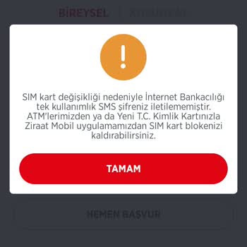 Ziraat Bankası Sim Blokesi Açtırma...