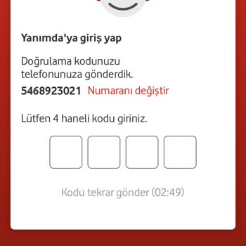 Vodafone 4 Haneli Kod Gelmeme Sorunu