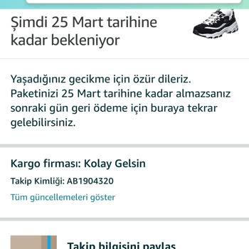 Amazon Teslim Edilmeyen Skechers Ayakkabı