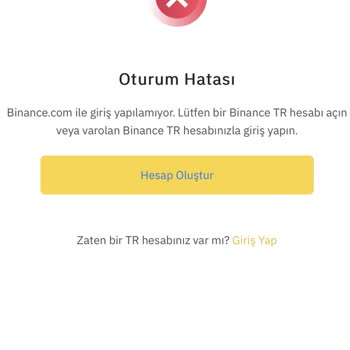 Binance TR Binance Transferde Giriş Hatası