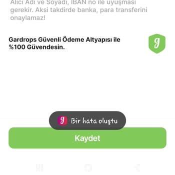 Gardrops Cüzdan Bakiyemi Banka Hesabıma Aktaramıyorum