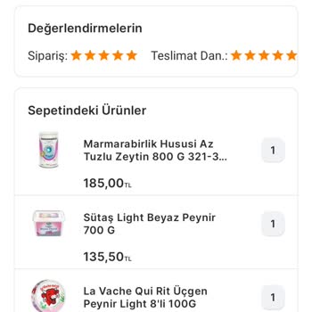 MarmaraBirlik Zeytinlerin Çürük Boyalı Çıkması. 184+245 TL Para İadesi