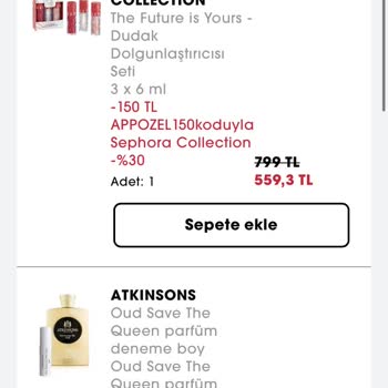 Sephora Gönderilmeyen Ve Bilgilendirilmeyen Tester