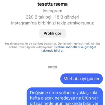 Tesettür Sema (İnstagram) Hatalı Ürün Ve Umursamaz Satıcıyla İlgili Şikayet