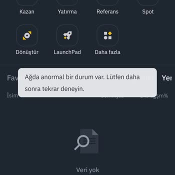Binance Global Ağ Hatası Veriyor