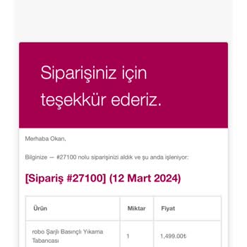 Robo. Söylenen Tarihte Verilmeyen Kargo.