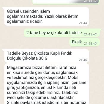 Migros Sanal Market, Parasını Kesip Ürünü Göndermediler.