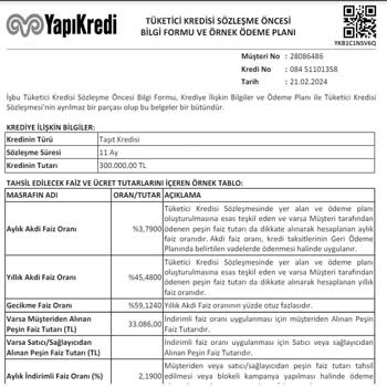 Yapı Kredi Bankası Kendi Sözleşmesine Göre Mi Hareket Ediyor (örnek)