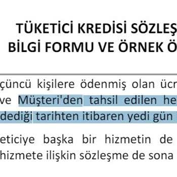 Yapı Kredi Bankası Kendi Sözleşmesine Göre Mi Hareket Ediyor (örnek)