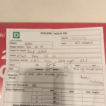 Deichmann Mağazası Sattığı Ürünün Arkasında Kesinlikle Durmuyor.