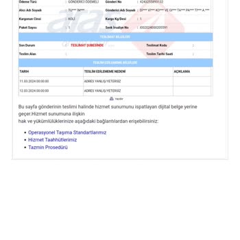 Supplementler.com Kayıp Kargo