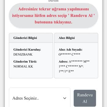 Kuryenet Teslim Edilmeyen Kredi Kartı
