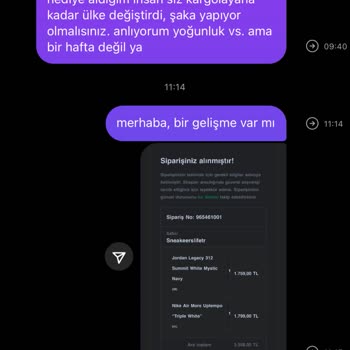 Sneakerslife.tr 10 Gündür Kargoya Verilmedi.