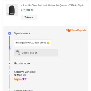 Hepsiburada Ürün Elinde Olduğu Halde Siparişi İptal Etti.