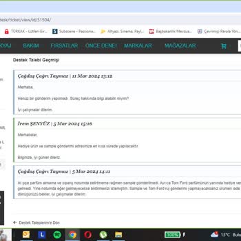 Sevil Parfümeri Eksik Ürün Gönderimi Ve Çözümlenmeyen Destek Talebi Sıfır Memnuniyet
