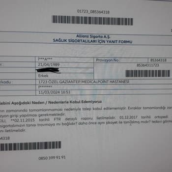 Allianz Sigorta Allianz Özel Sağlık Sigortası Hizmet Vermiyor