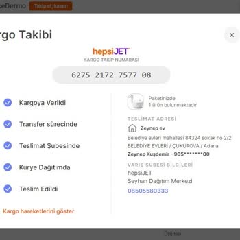 hepsiJET Hepsiburada Sattığı Ürünün Kargo Kaybolduğu Halde Arkasında Durmuyor