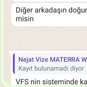 VFS Global Yardımcı Olursanız Sevinirim