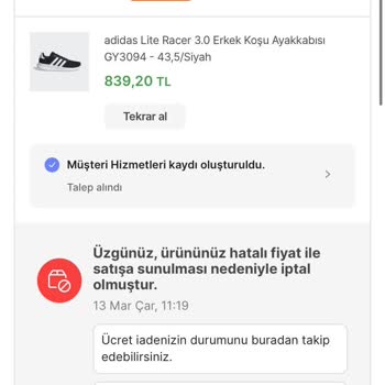 Hepsiburada'DAN Aldığım Ürünlerimin Sebepsizce İptali