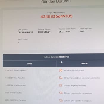 Aras Kargo 3 Şube Dolanana Kargom Nihayet Elime Ulaştı