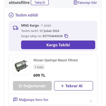N11 Online Alışveriş Sitesinden Satın Alınan Araç Parçası Sorunu