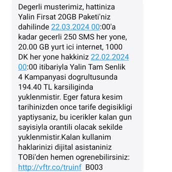 Vodafone Tarifedeki Yanıltma Bahsedilen Tutar Başka Gelen Başka