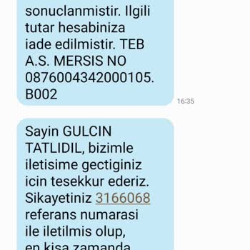 TEB ATM Arızası Nedeniyle Eksik Yatan 5600 TL