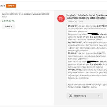 Hepsiburada Beni Mağdur Etti!