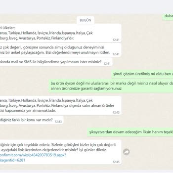 Dyson Ürününe Sahip Çıkmıyor.