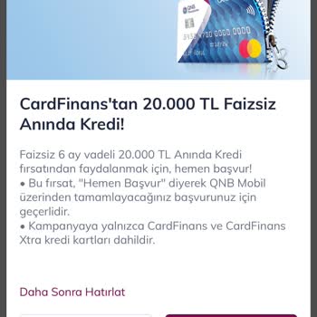 QNB Finansbank Faizsiz Kredi Yalanı Altında Kart Pazarlama