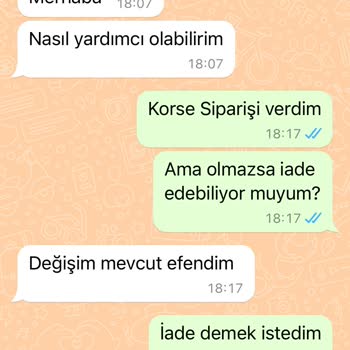 Steelbutik Yanlış Bilgi İle Değişim Yapmama