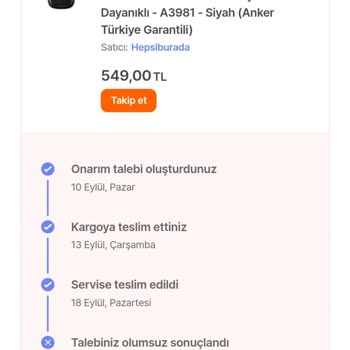 Hepsiburada Ürünümü İade Etmiyor.