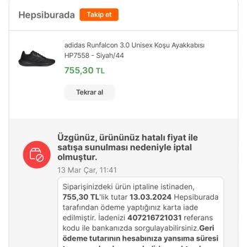 Hepsiburada Hatalı Fiyat Mağduriyeti
