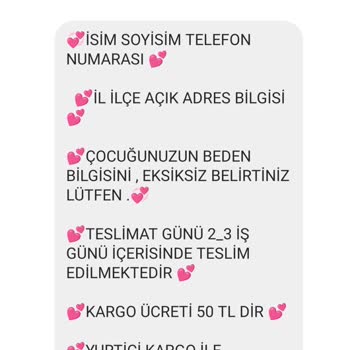 Minik Kids (Instagram: Minikkiids) Farklı Ürün Gönderimi