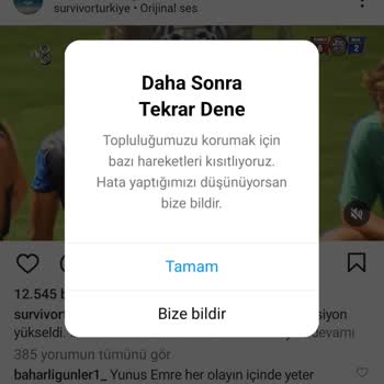 Instagram Beğeni Kısıtlama Var!