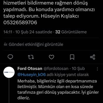 Ford Hafif Ticari Eksik Parça Var, Yetkililer İlgilenmiyor