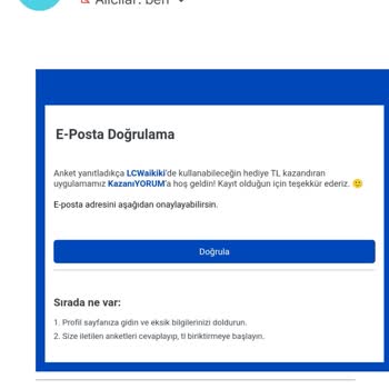 LCW Kazanıyorum E-posta Doğrulama