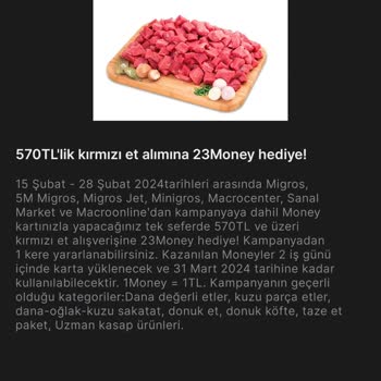 Migros Kazanılan Money Yüklenmemesi