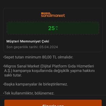 Migros Kazanılan Money Yüklenmemesi