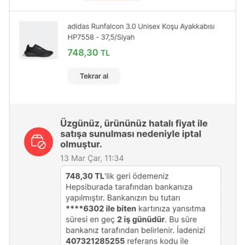 Hepsiburada Devamlı İptal Olan Siparişler