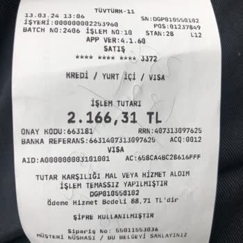 Tüvtürk Araç Muayenesi Kredi Kartı Komisyonu İadesi Talebi