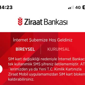Ziraat Bankası Bloke Kaldırmak İstiyorum