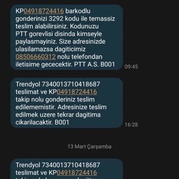 PTT Kargonun Yanlış Bilgilendirmesi